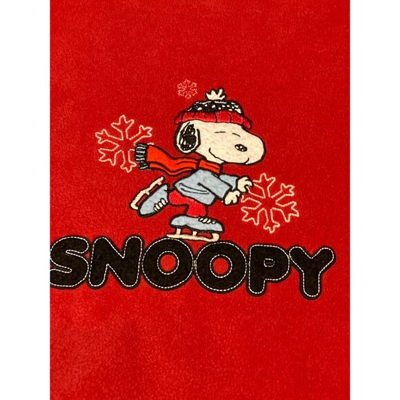 Peanuts Snoopy Red Fleece Pullover Sweatshirt XLarge Vintage - Picture 2 of 6